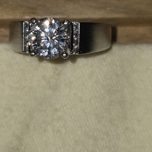 Diamonique And Silver Ring